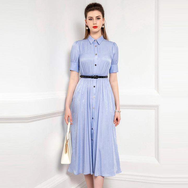 Temperament Shirt Style Umbrella Skirt Dress | All For Me Today