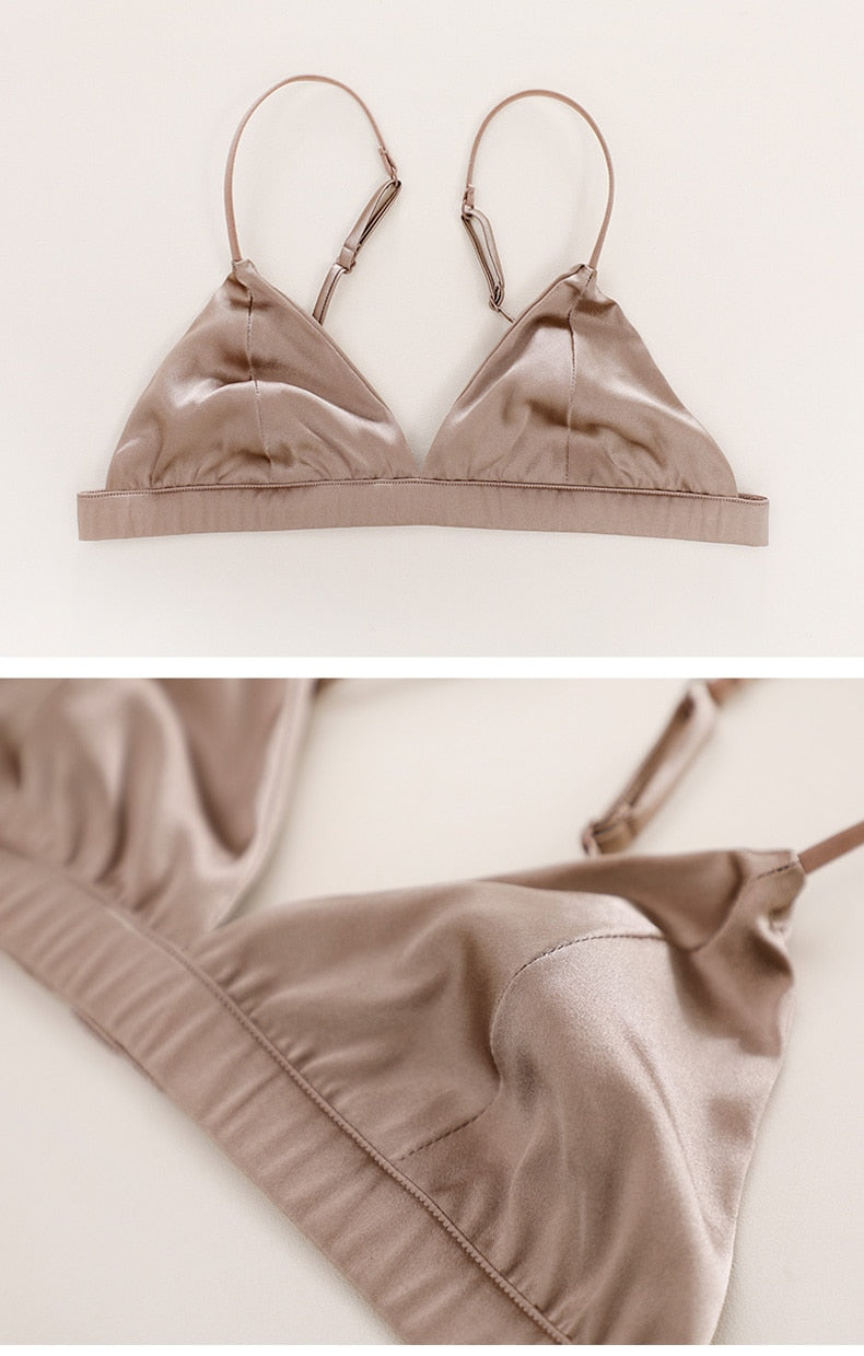 Thin Padded Women Natural Silk Bra | All For Me Today