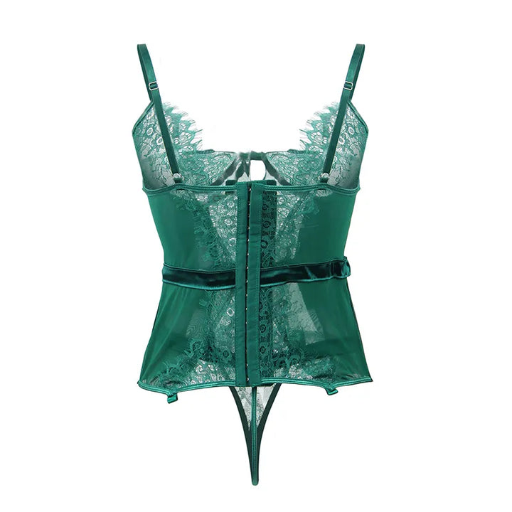 Transparent Satin Plus Size Women's Bustier Lingerie | All For Me Today