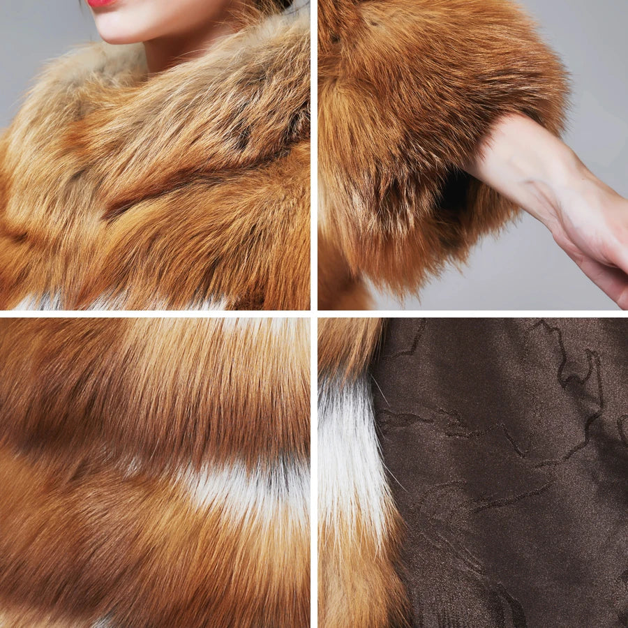 Turndown Collar Women's Fur Coat | All For Me Today