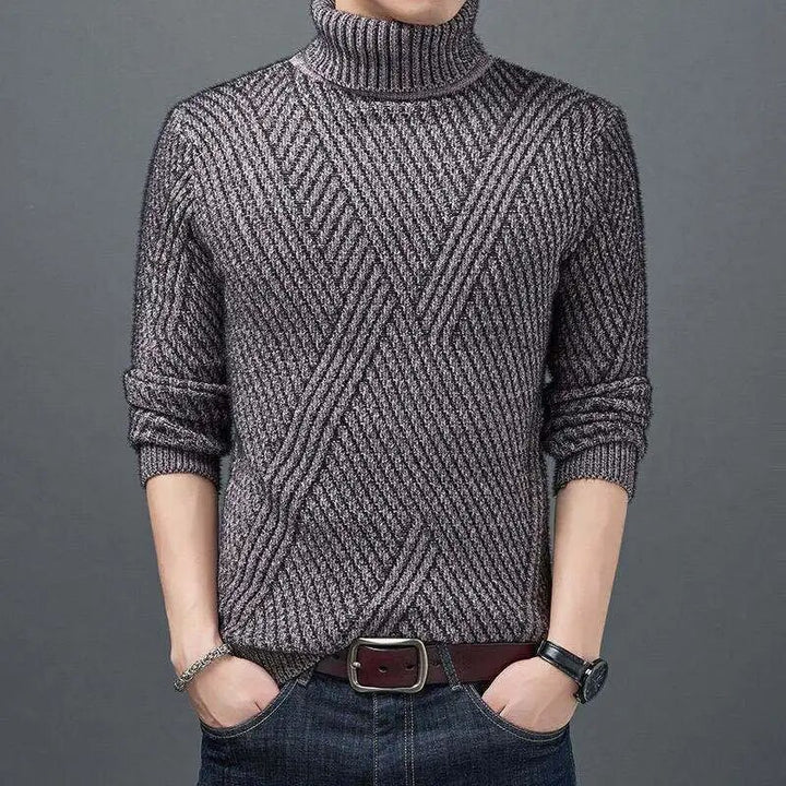 Turtleneck Men's Knit Wool Sweater | All For Me Today