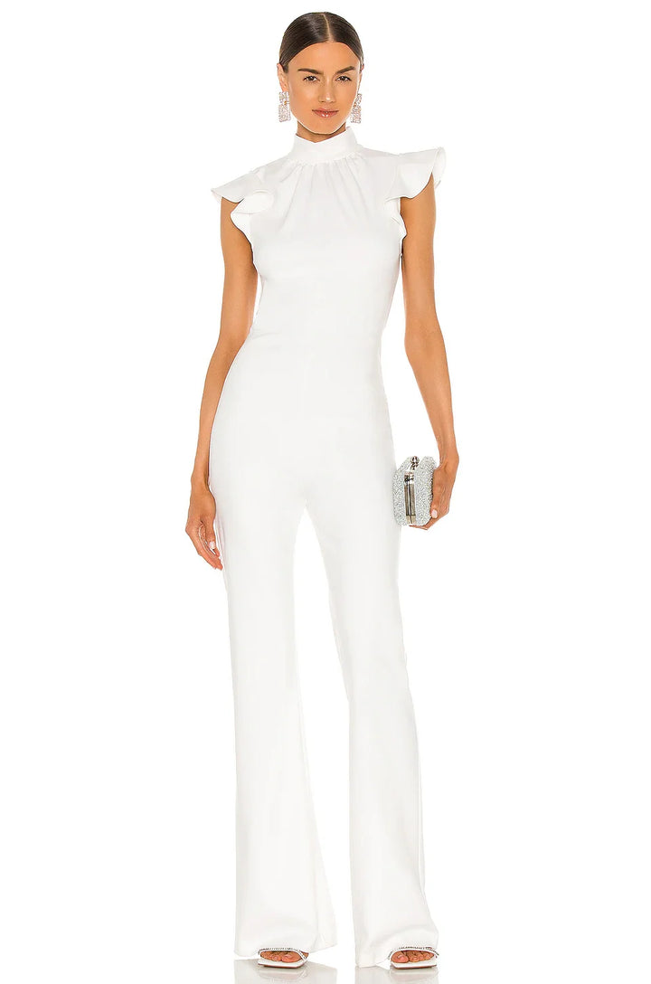 Charming Ruffles O-Neck Romper