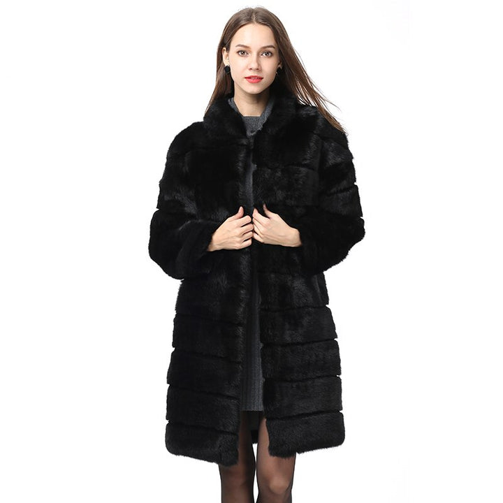 Soft Stand Collar Women's Natural Fur Coat| All For Me Today