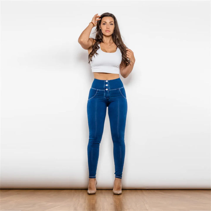 High Waist Stretchable Tapered Fit Pants