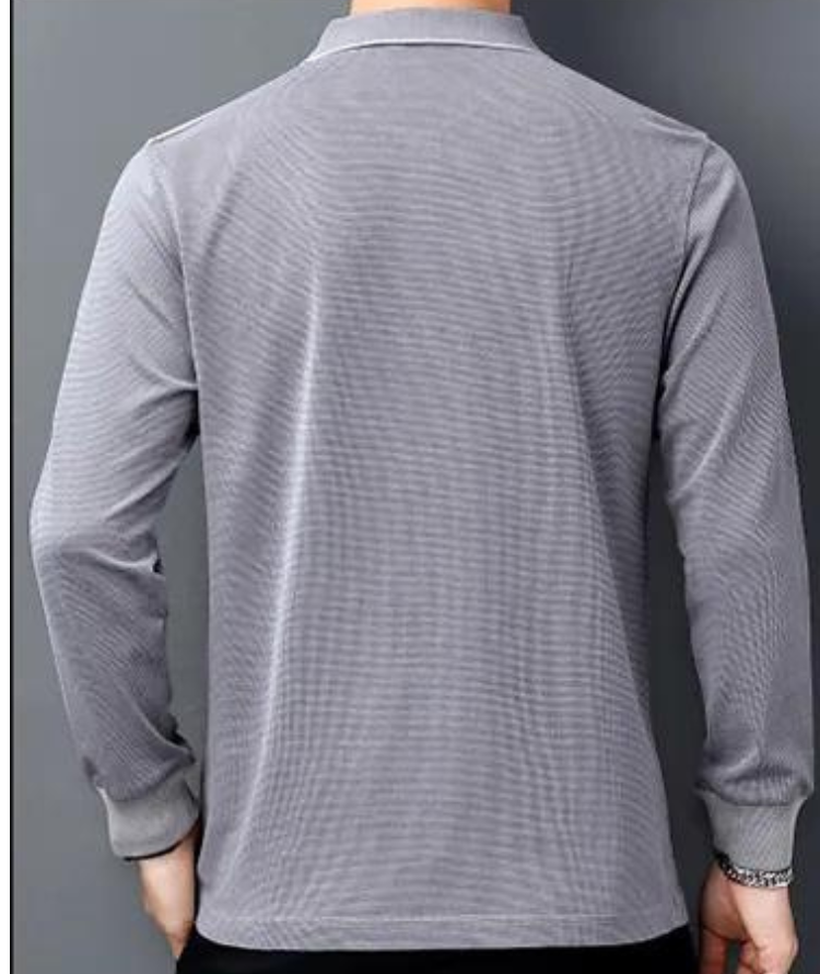 Cotton Long Sleeve Men's Polo Shirt