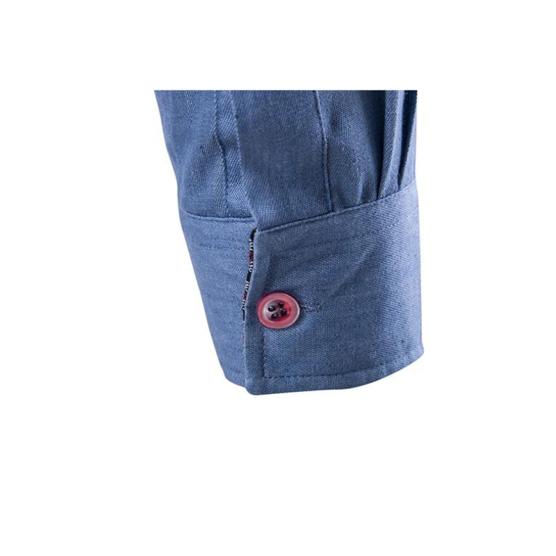 Button-Up Men's Long Sleeve Denim Shirt