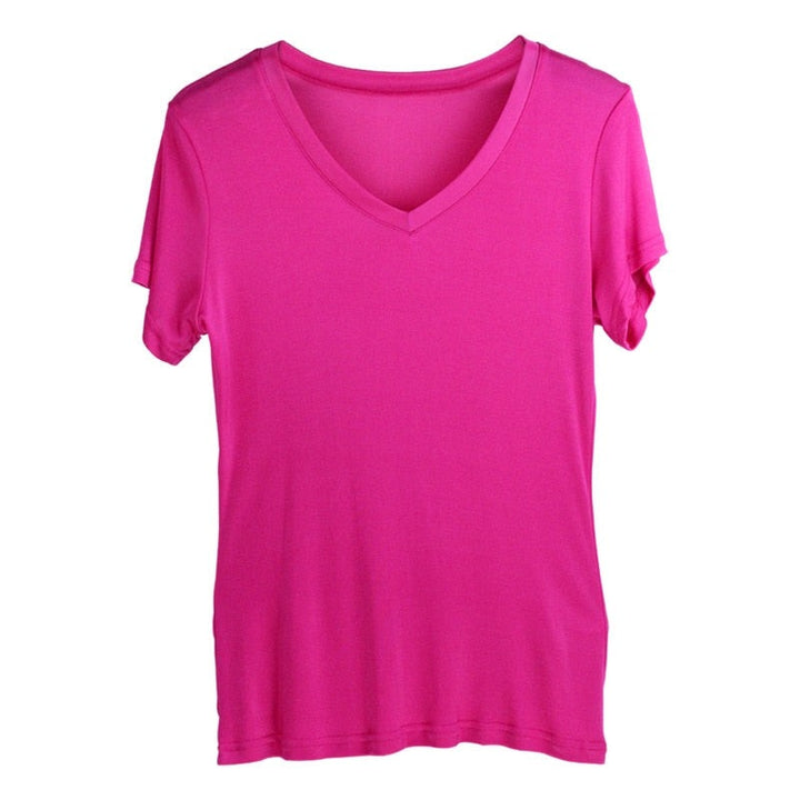 V Neck Real Silk Women's T-shirt | All For Me Today