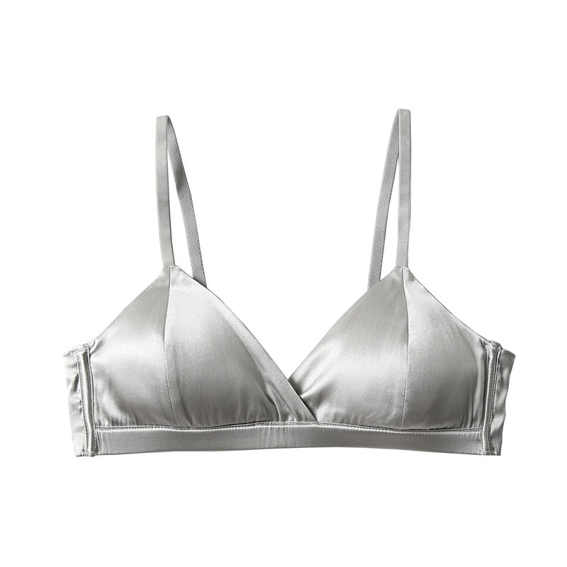 Wire Free Women Natural Silk Bra | All For Me Today