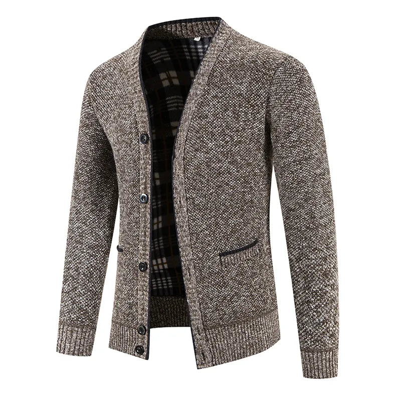 Wool Thickened Men's Button Cardigan | All For Me Today