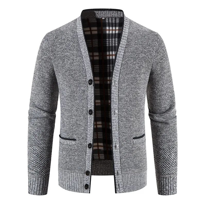 Wool Thickened Men's Button Cardigan | All For Me Today