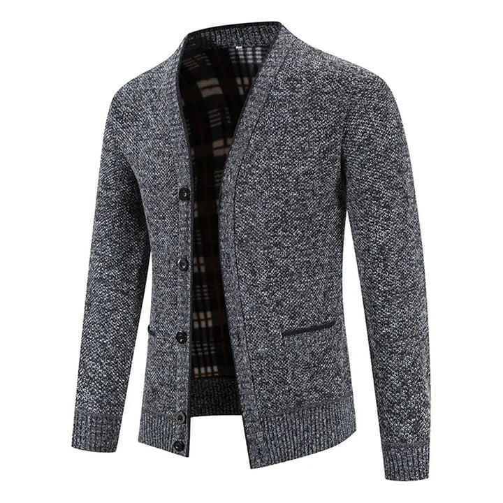 Wool Thickened Men's Button Cardigan | All For Me Today