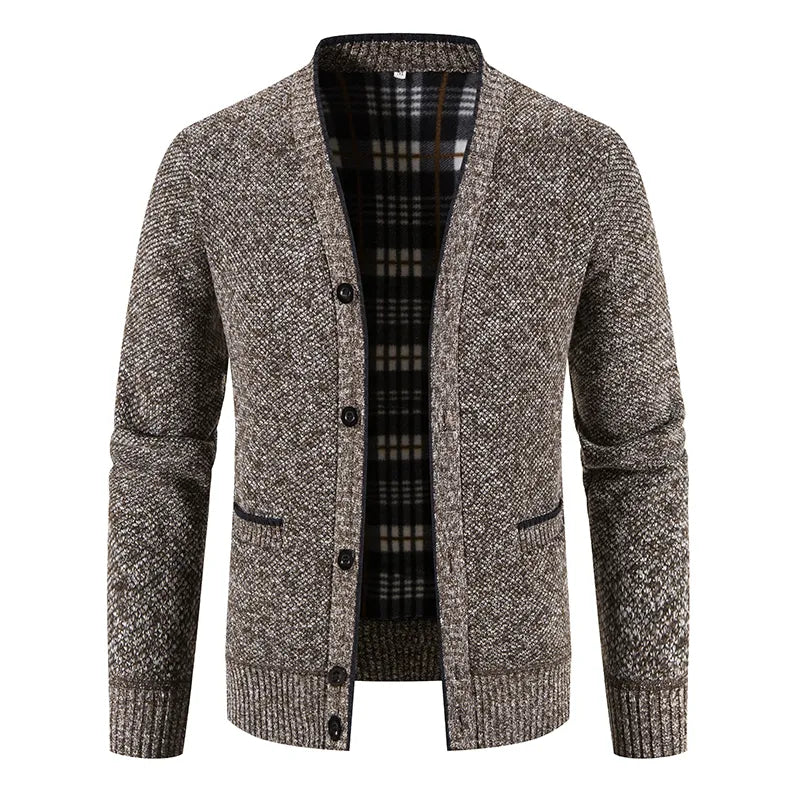 Wool Thickened Men's Button Cardigan | All For Me Today