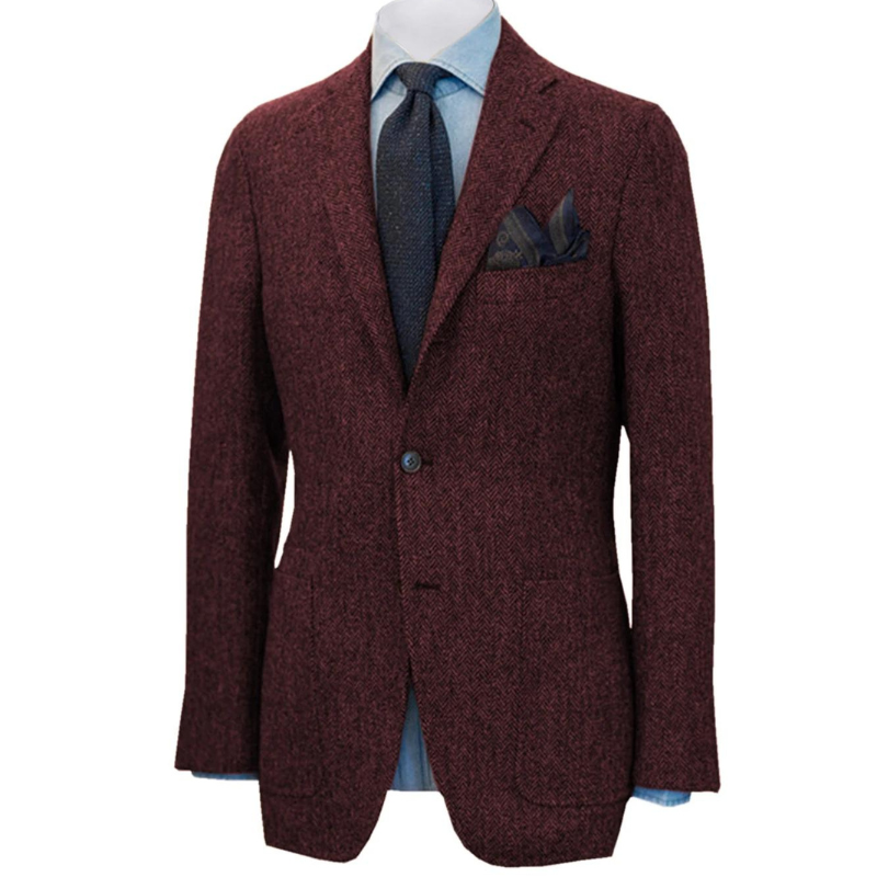 Wool Tweed Men's Tuxedo Blazer | All For Me Today