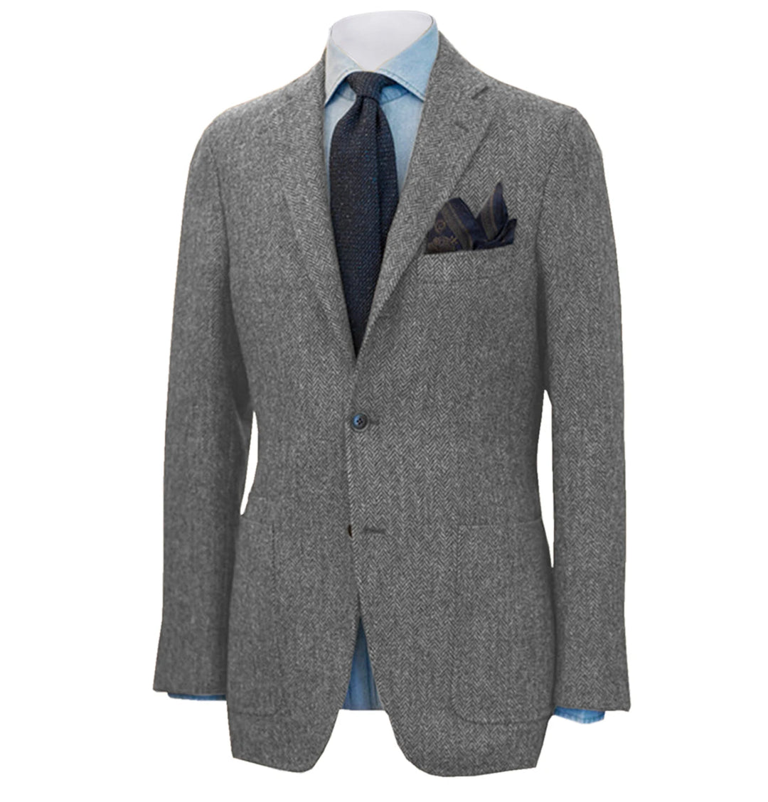 Wool Tweed Men's Tuxedo Blazer | All For Me Today