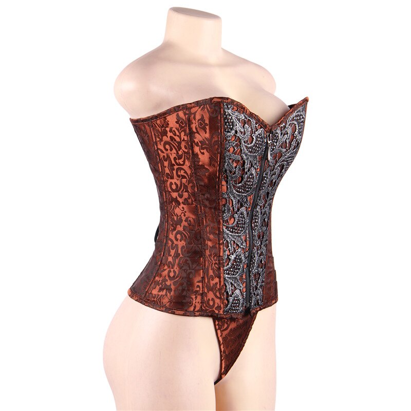 Zipper Embroidery Women's Body Shaper Corset | All For Me Today