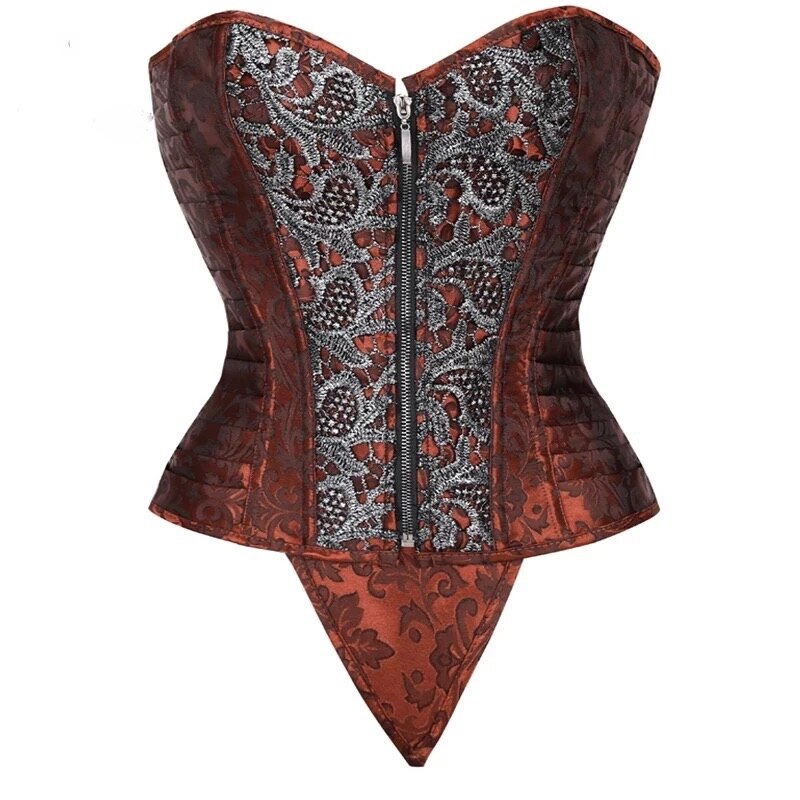 Zipper Embroidery Women's Body Shaper Corset | All For Me Today