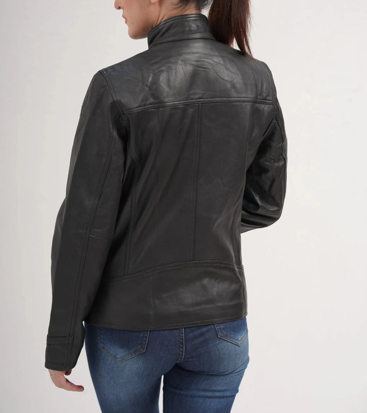 Live In Fashion Real Black Leather Jacket