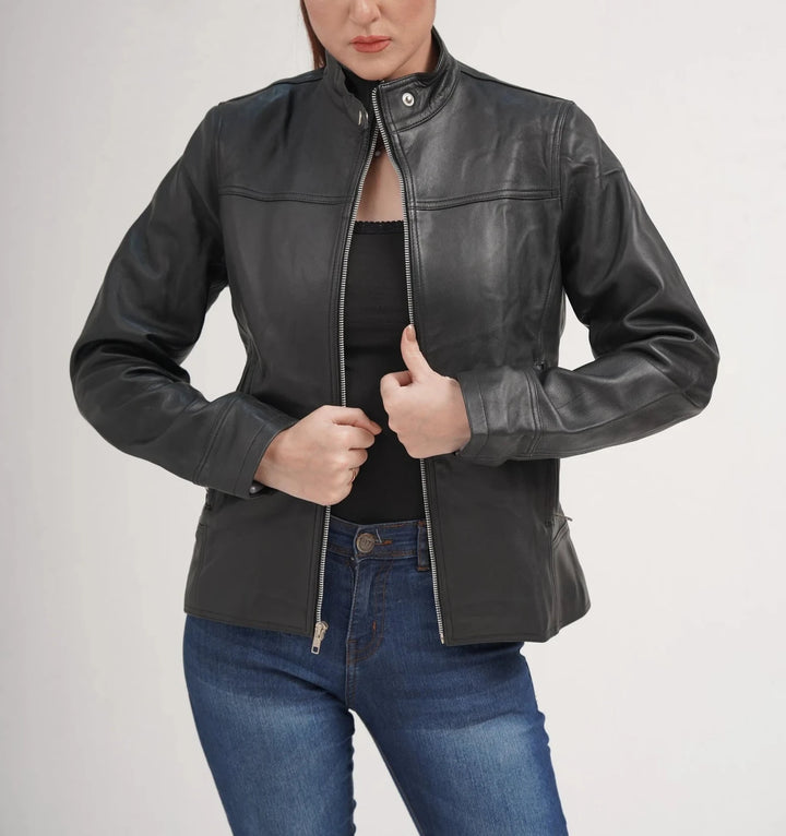 Live In Fashion Real Black Leather Jacket