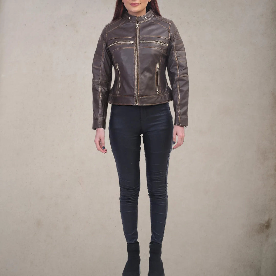 Effortlessly Fashion Real Leather Jacket