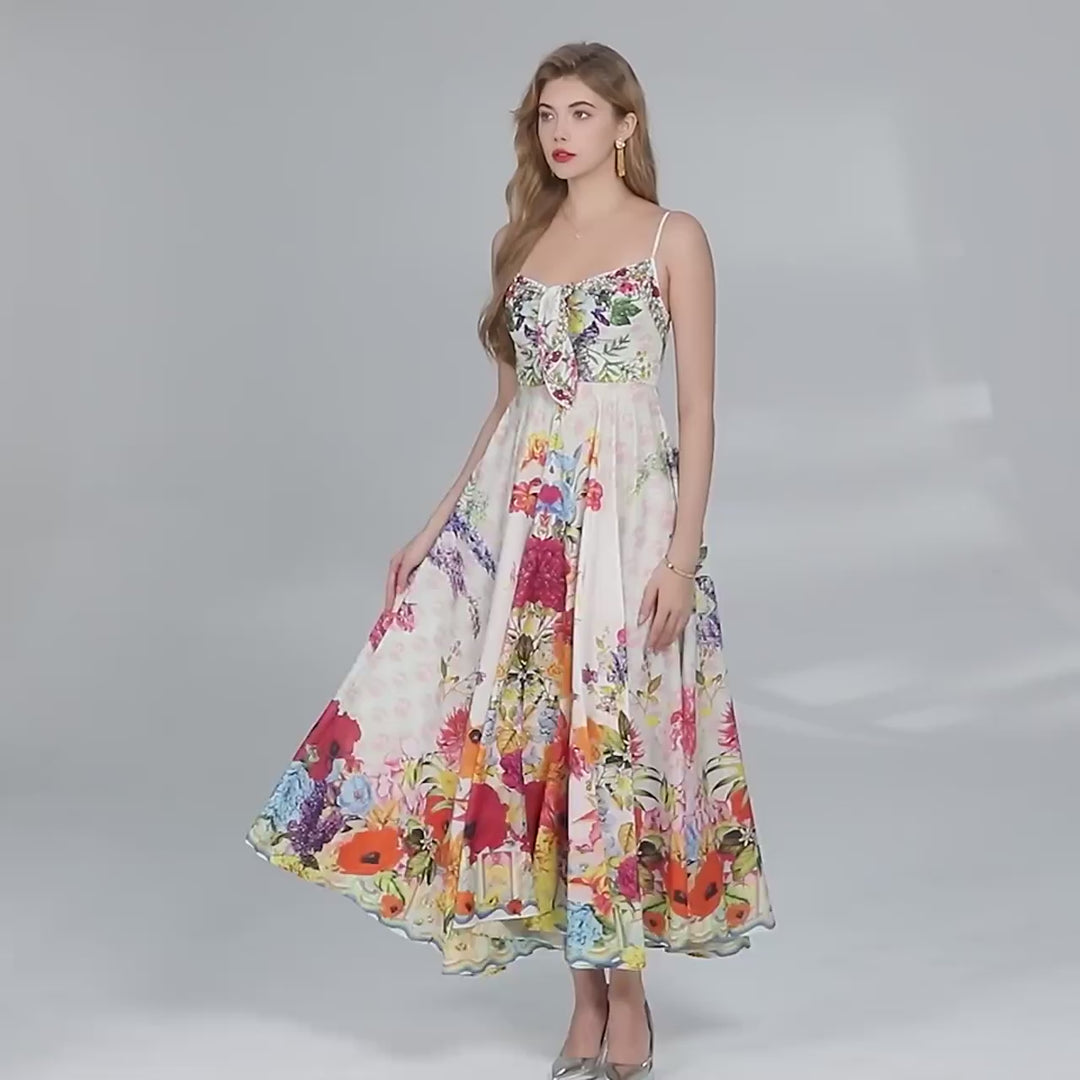 Romance in the Making Floral Spaghetti Strap Dress