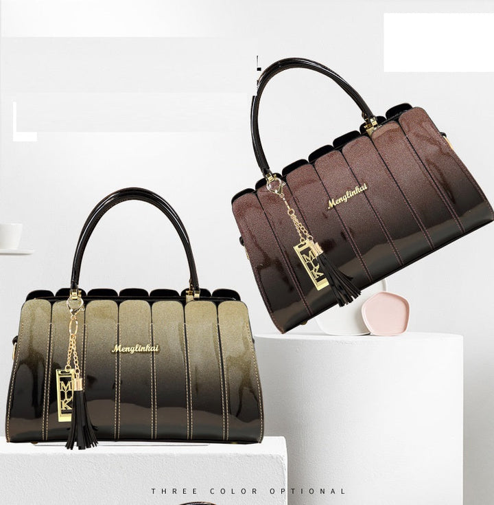 Atmospheric Patent Leather Hand Bag| All For Me Today