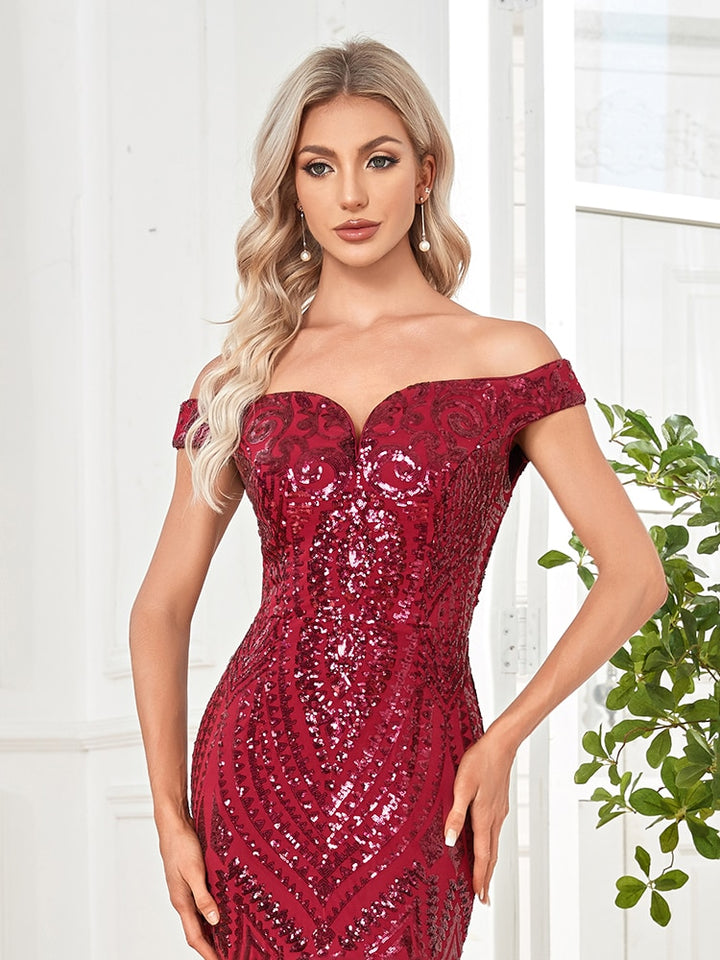 Baby Doll Sequin Evening Dress | All For Me Today