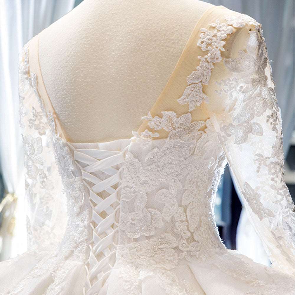 Beading Appliques Gorgeous Ball Gown Wedding Dress | All For Me Today