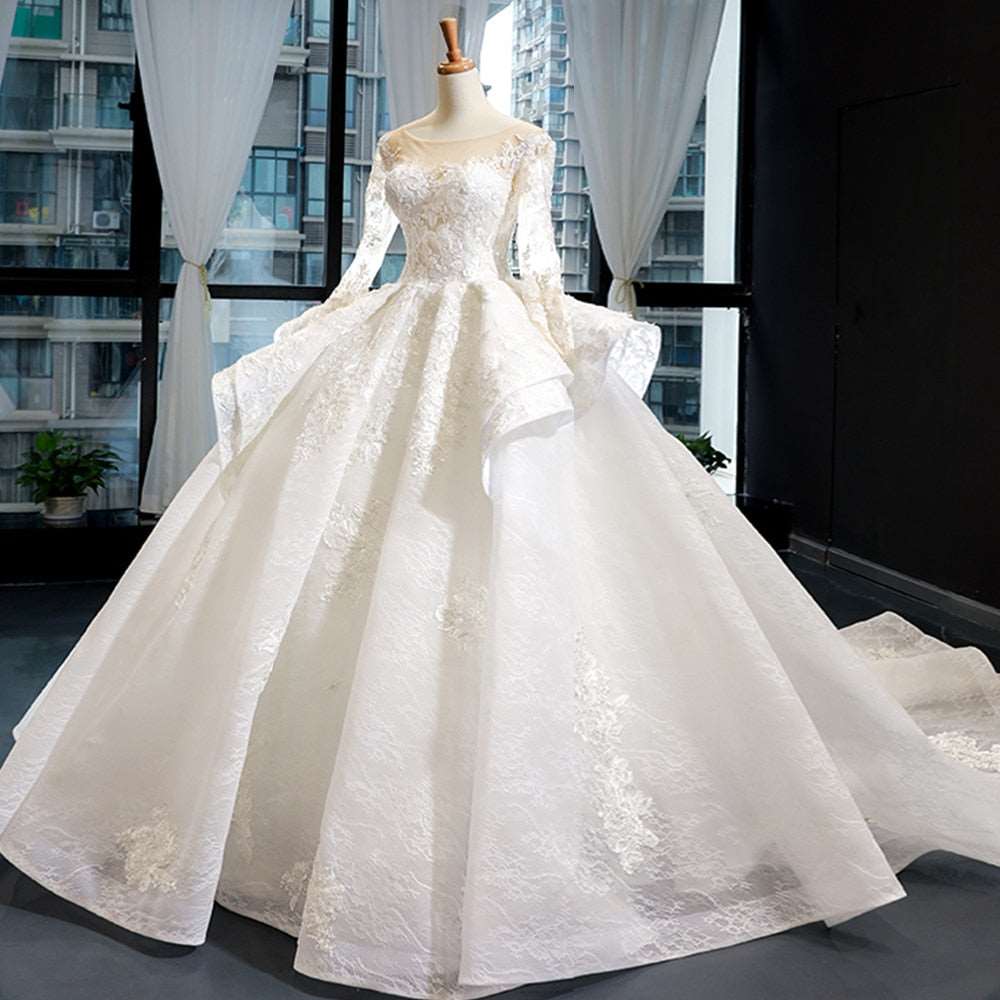 Beading Appliques Gorgeous Ball Gown Wedding Dress | All For Me Today