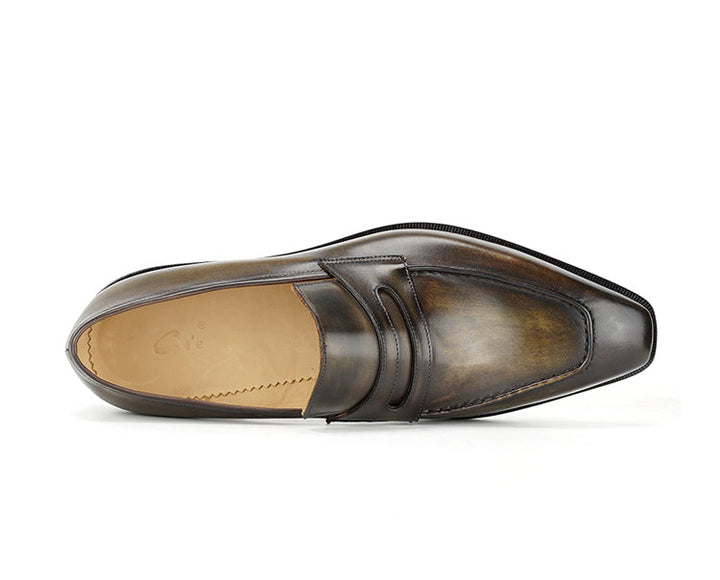 Bespoke Full Grain Calf Leather Men's Penny Loafers | All For Me Today