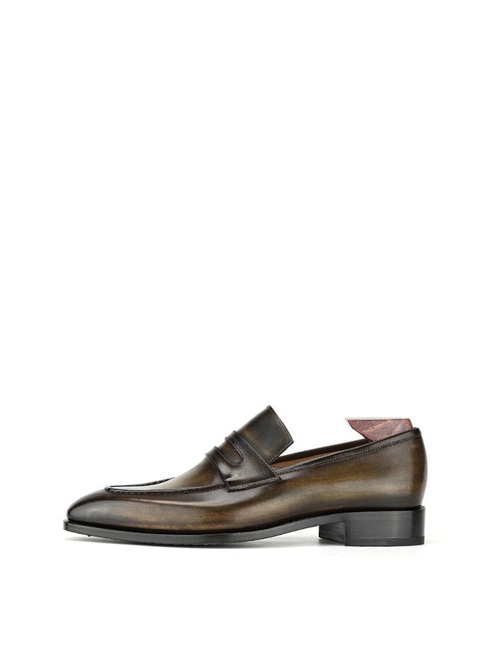 Bespoke Full Grain Calf Leather Men's Penny Loafers | All For Me Today