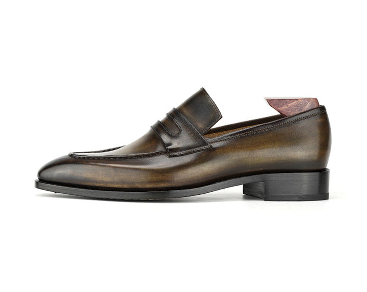 Bespoke Full Grain Calf Leather Men's Penny Loafers | All For Me Today