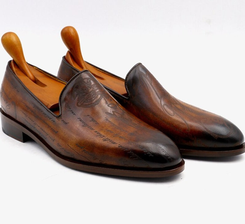 Bespoke Round Toe Men's Handmade Shoes | All For Me Today