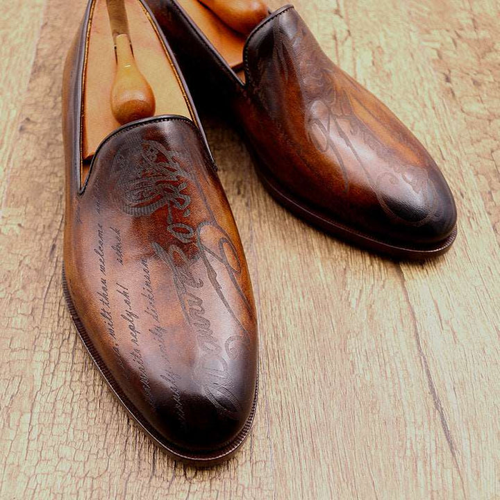 Bespoke Round Toe Men's Handmade Shoes | All For Me Today