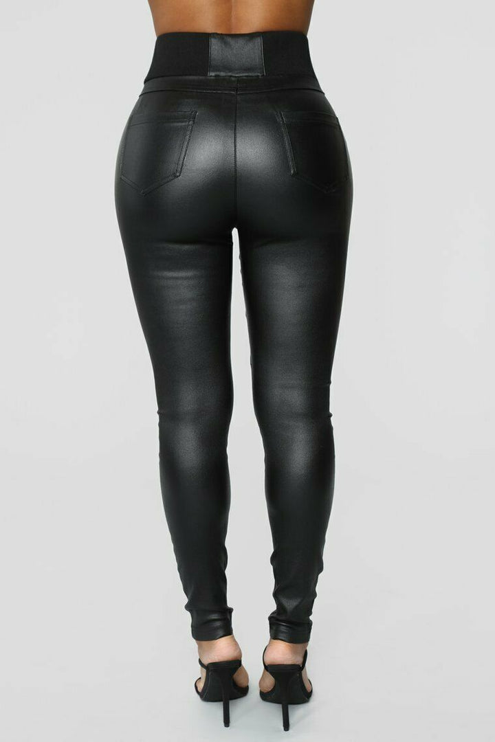 Black Leather Skinny Pant | All For Me Today