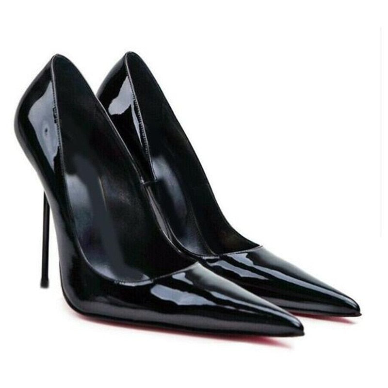 Black Patent Leather Women's Heel Pumps| All For Me Today