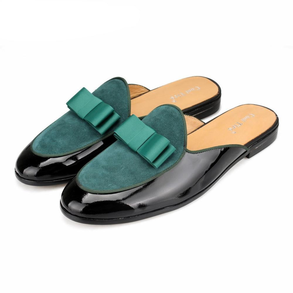 Bow Tie Men's Slip-On Flats Mules Slippers | All For Me Today