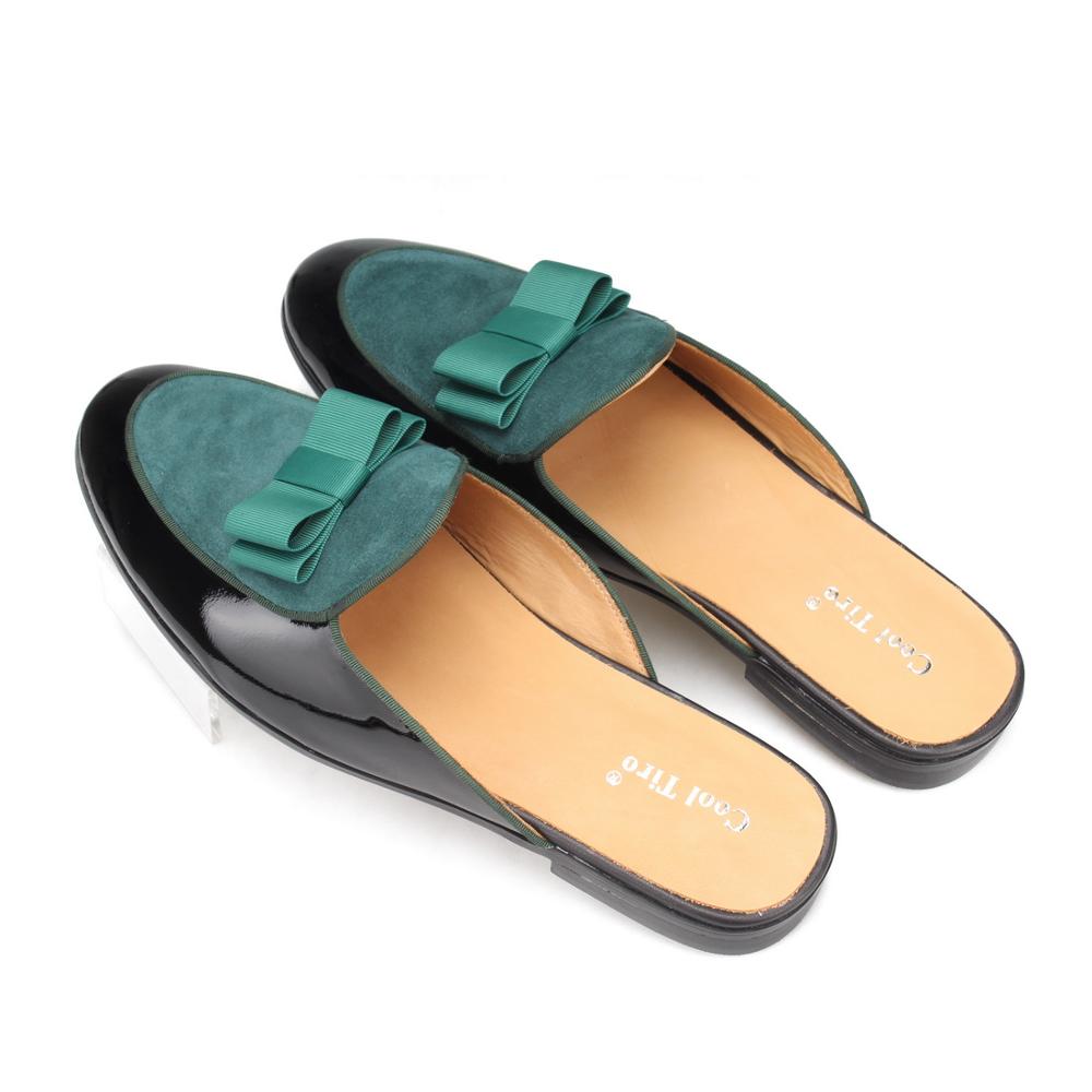 Bow Tie Men's Slip-On Flats Mules Slippers | All For Me Today