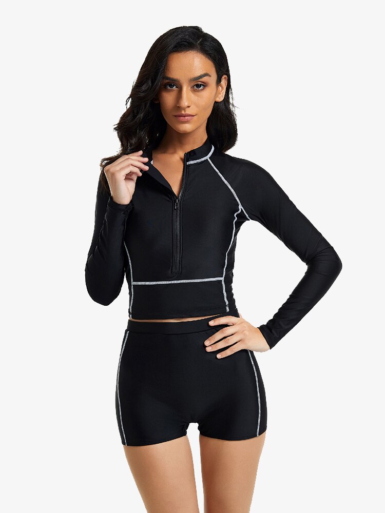 Boyleg Long Sleeved Women's Swimsuit | All For Me Today