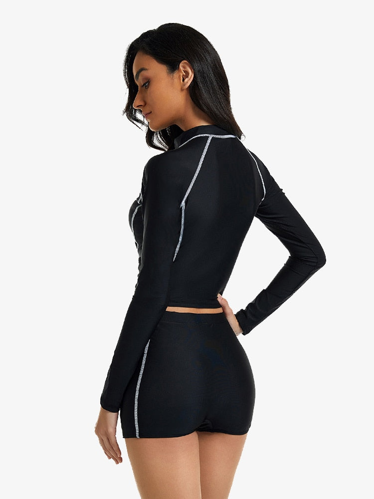 Boyleg Long Sleeved Women's Swimsuit | All For Me Today