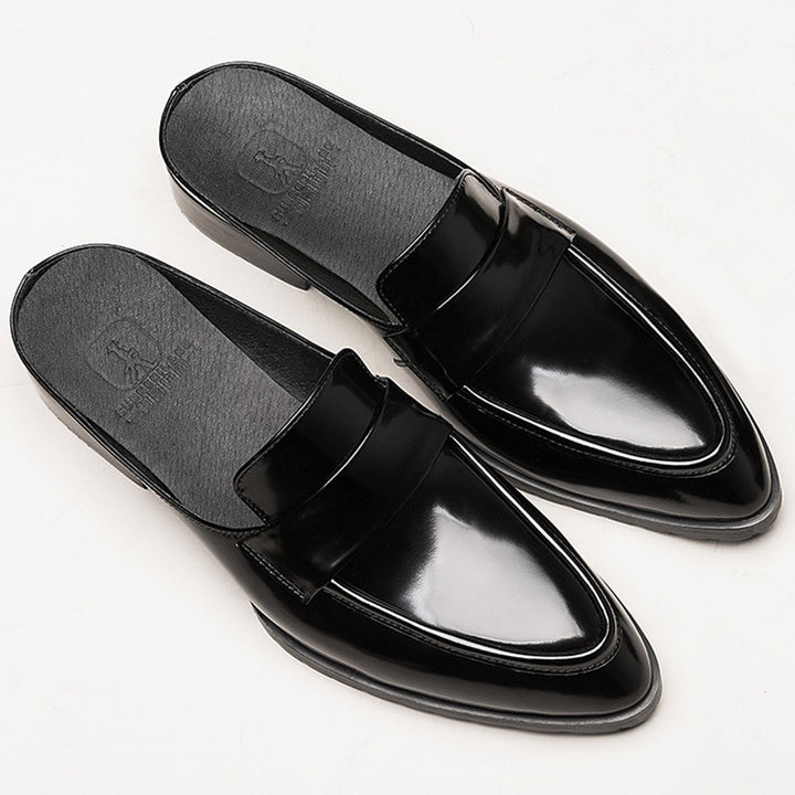 Breathable Genuine Leather Men's Half Slippers | All For Me Today