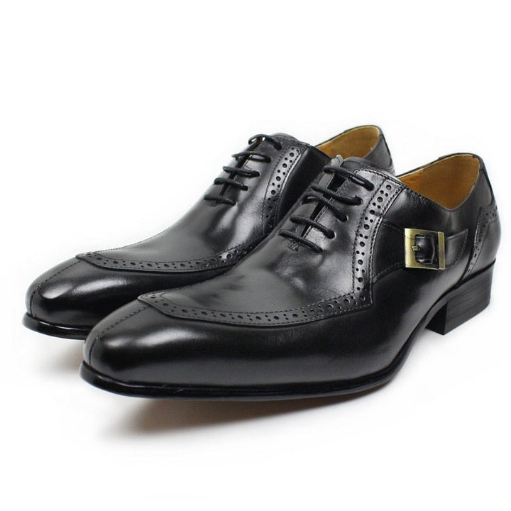 Buckle Strap Pointed Oxford Shoes For Men's| All For Me Today