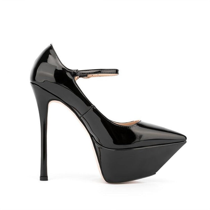 Buckle Strap Super High Heels Platform Pumps | All For Me Today