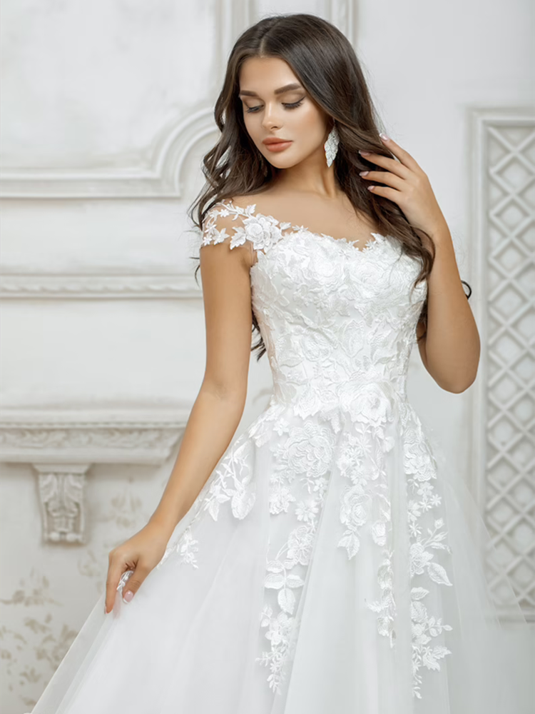 Cap Sleeve Short Bridal Wedding Dress | All For Me Today