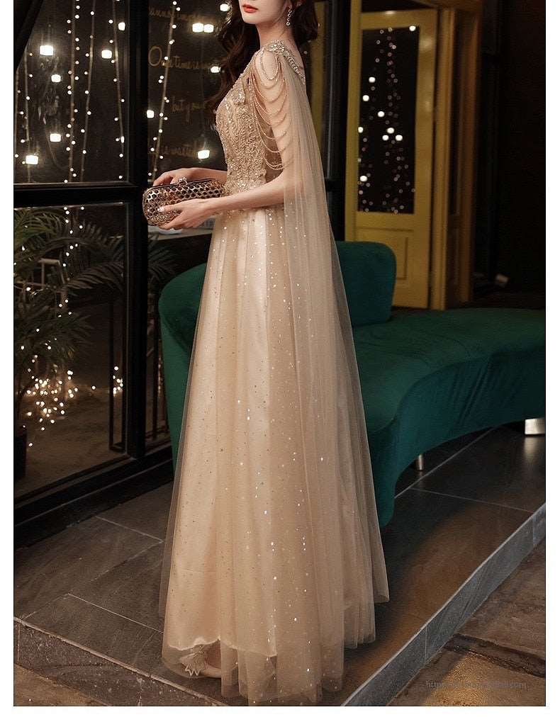 shawl for prom dress Cape A Line Women's Beading Shawl Prom Gown