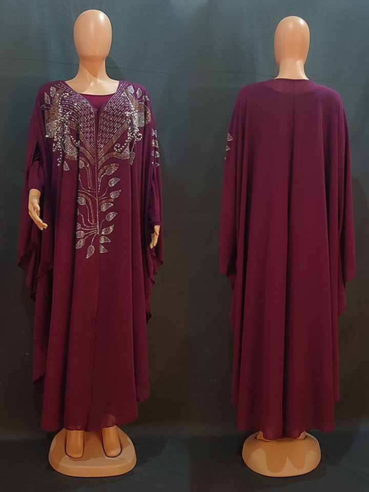 Chiffon Boubou 2 PCS Dubai Abaya Kaftan | All For Me Today