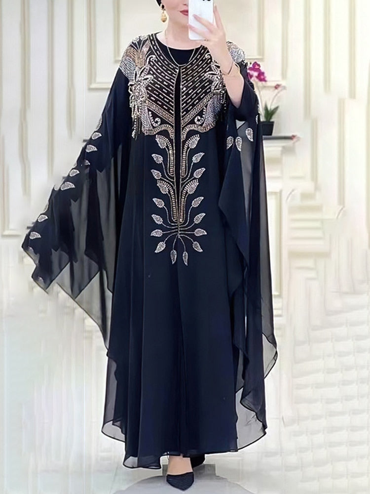 Chiffon Boubou 2 PCS Dubai Abaya Kaftan | All For Me Today