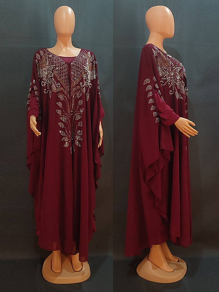 Chiffon Boubou 2 PCS Dubai Abaya Kaftan | All For Me Today