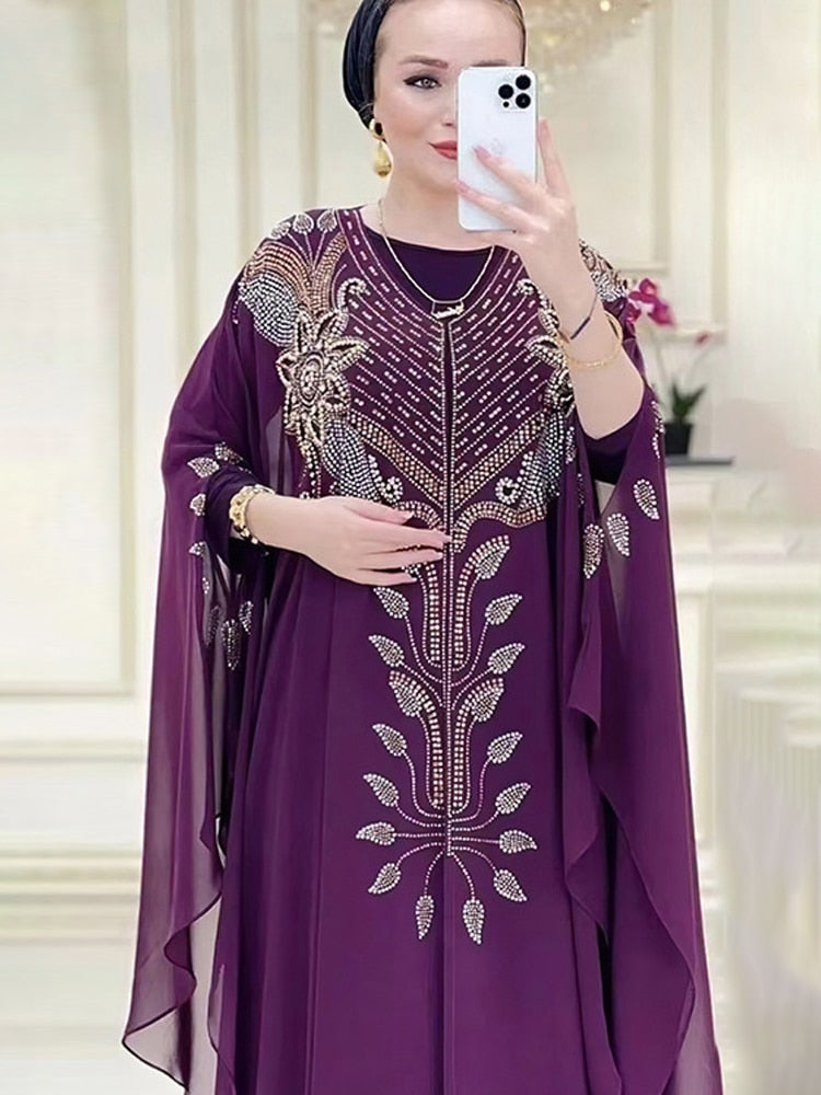 Chiffon Boubou 2 PCS Dubai Abaya Kaftan | All For Me Today