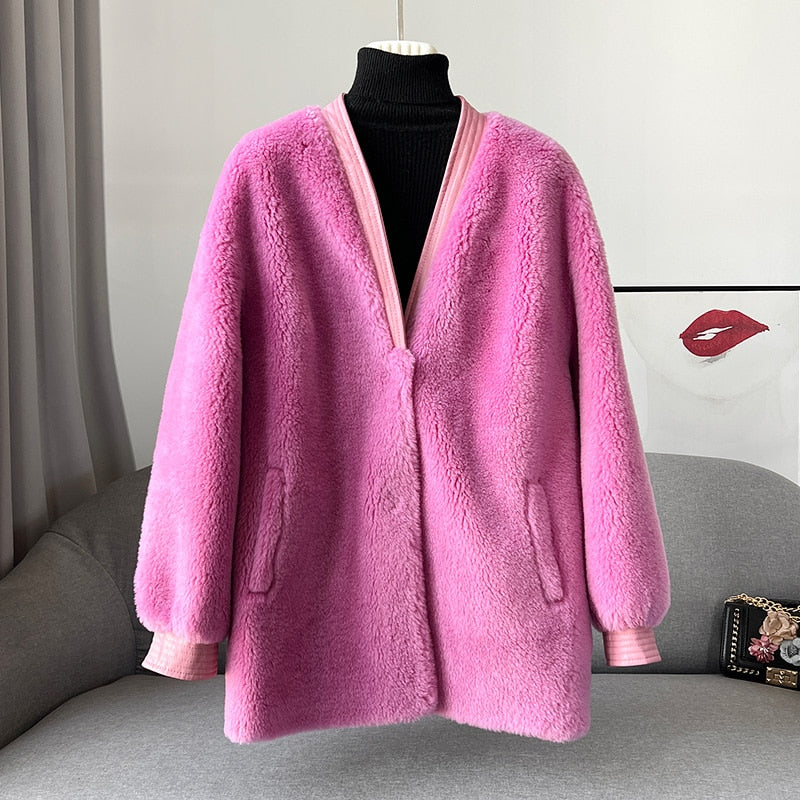 Chunky Fur Women's Shearling Coat | All For Me Today