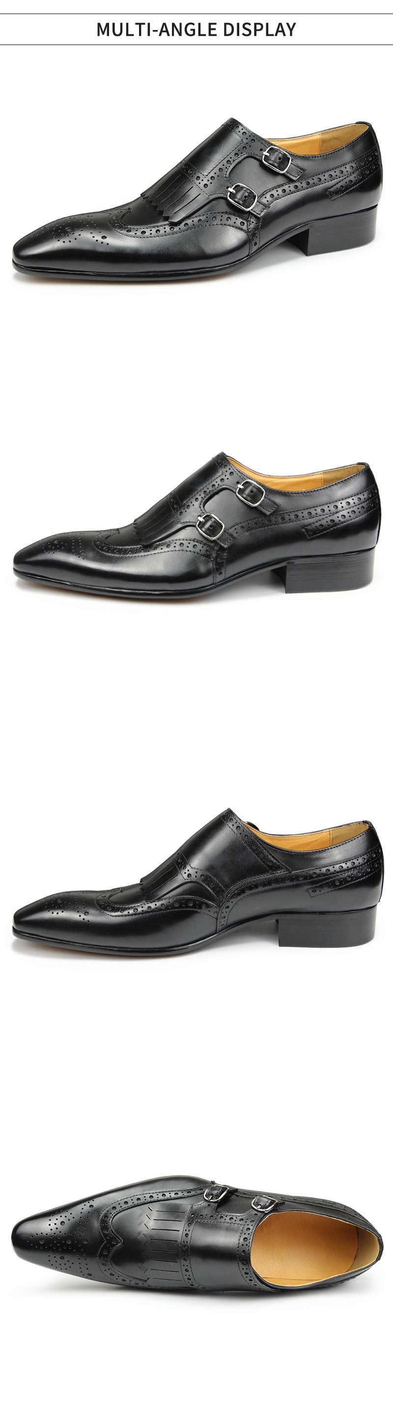 Double Monk Strap Comfortable Men's Dress Shoes | All For Me Today